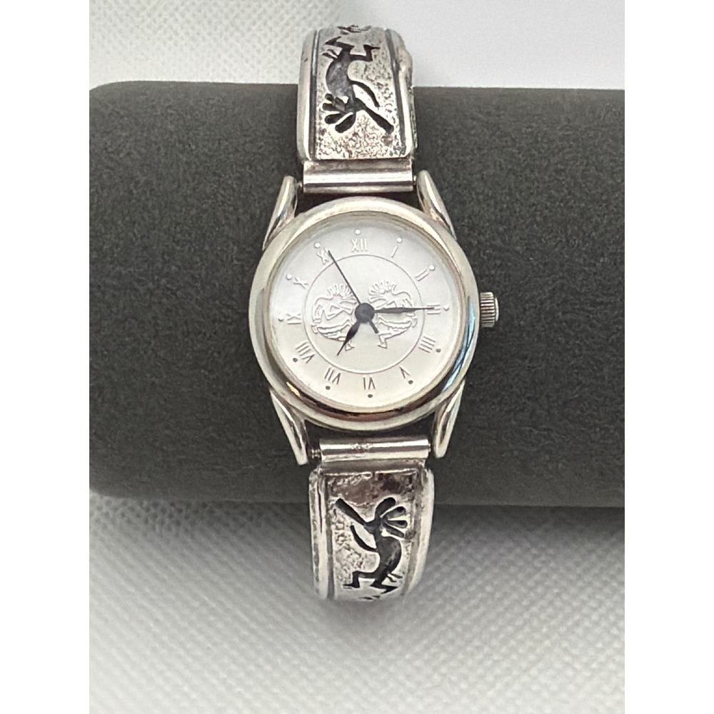 Kokopelli Watch Women 7.5 Silver ‎ Sterling Toggle Clasp